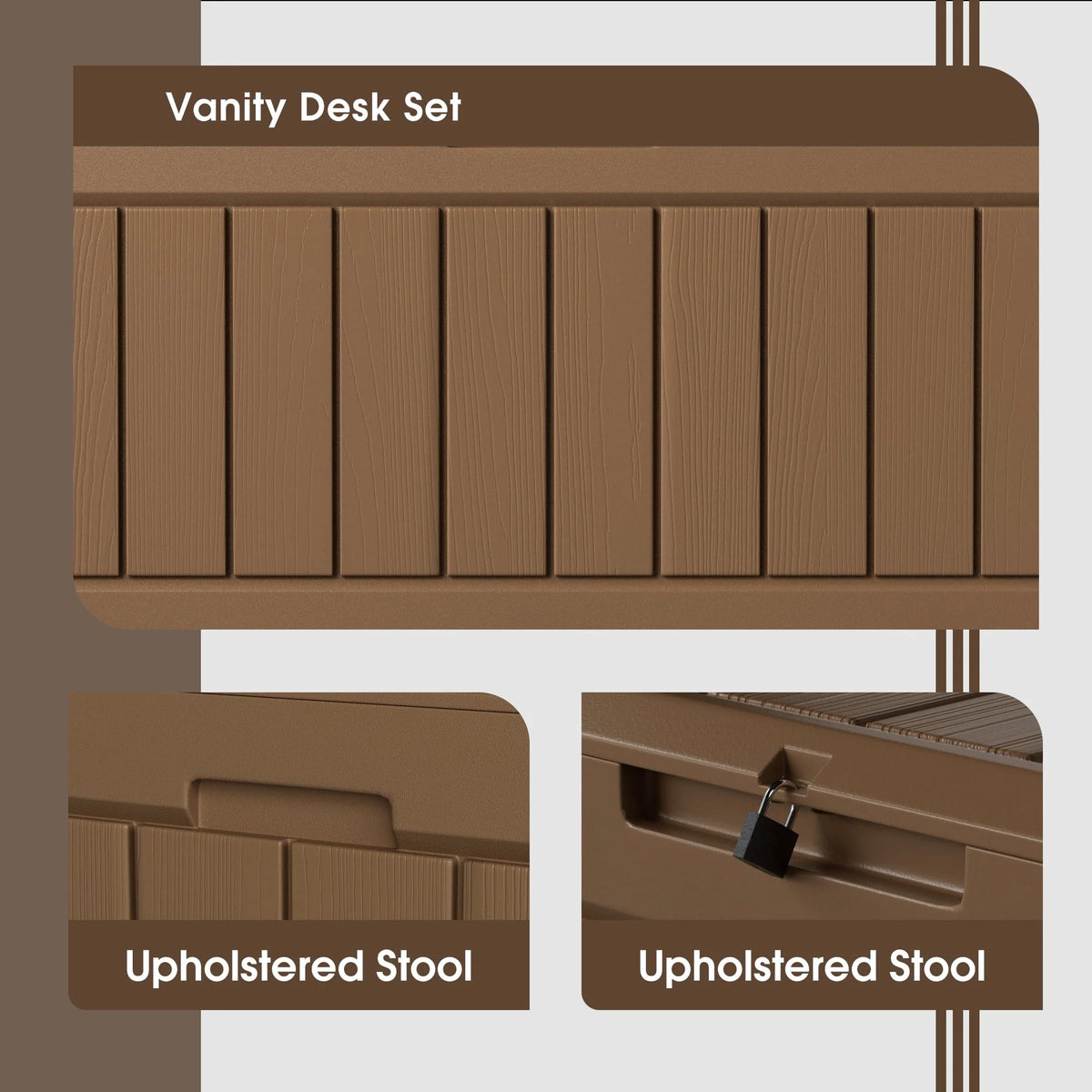 82 Gallon Resin Lockable Deck Box D268
