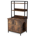 Rustic Brown Litter Box Enclosure S66090