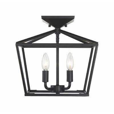 4-Light Semi Flush Mount Fixture Classic Bronze N97063
