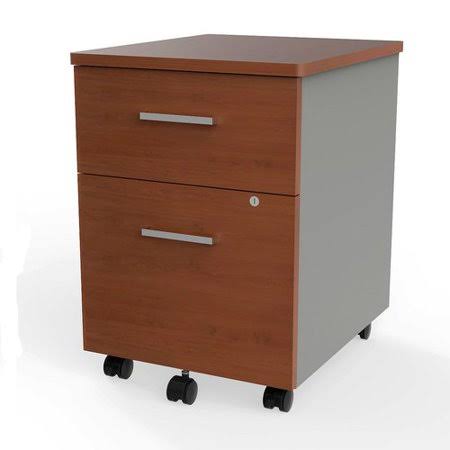 Red 2-Drawer Mobile Vertical Filing Cabinet O495808