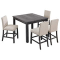 5 Piece Solid Wood Counter Height Set E449