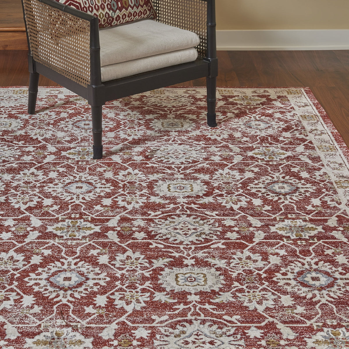 Terra Cotta Traditional Area Rug 9x12 E227