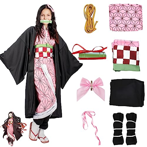 Kamado Anime Cosplay Costume Kimono Outfit C450