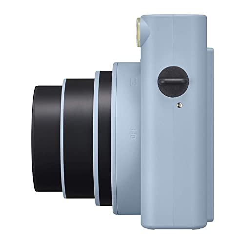 Glacier Blue Instant Camera Bundle with Square Film Twin Pack and Camera Case E403