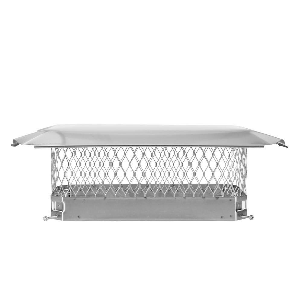18 in. x 9 in. Bolt-On Single Flue Chimney Cap in Stainless Steel A96935