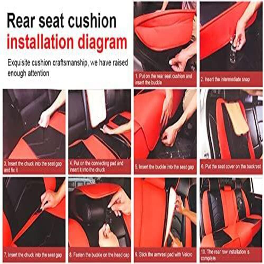 Car Seat Covers 5-Seat Black Blue N2784