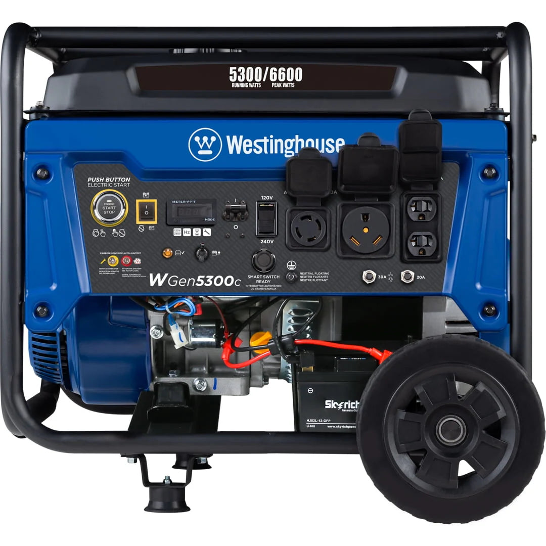 6600 Peak Watt Gas Powered Portable Generator with Remote Electric Start and CO Sensor K9921