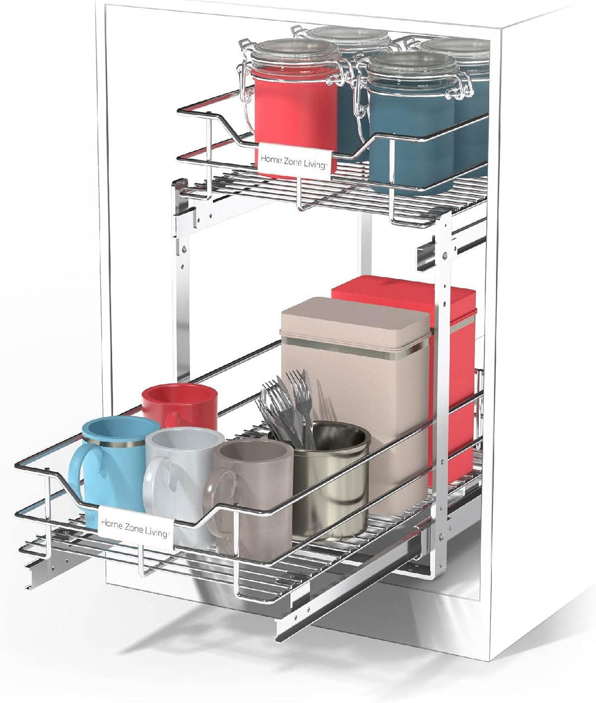 2-Tier Pull Out Cabinet Organizer S486