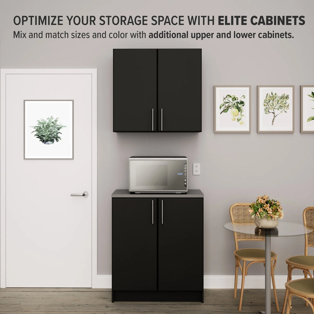 32" Black Wall Cabinet W590