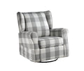 Gray Fabric Swivel Chair with Glider J79218