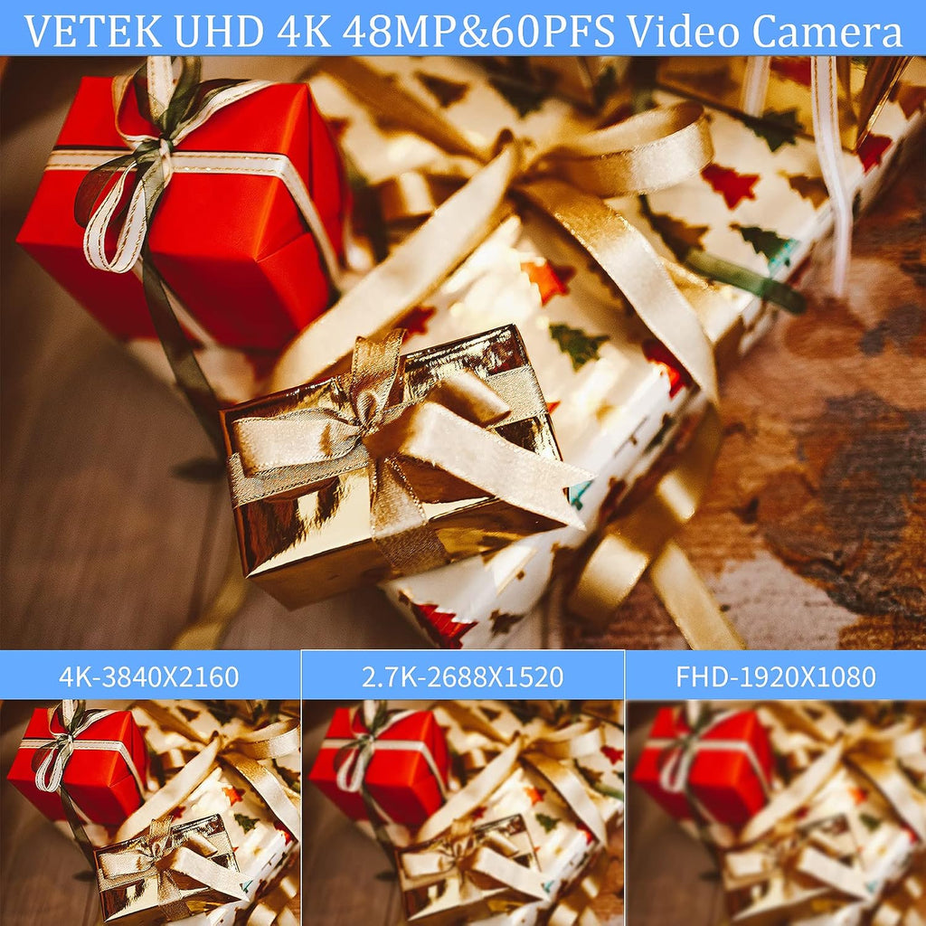 4K Video Camera Camcorder 48MP 60FPS 18X Zoom with 32GB SD Card X683