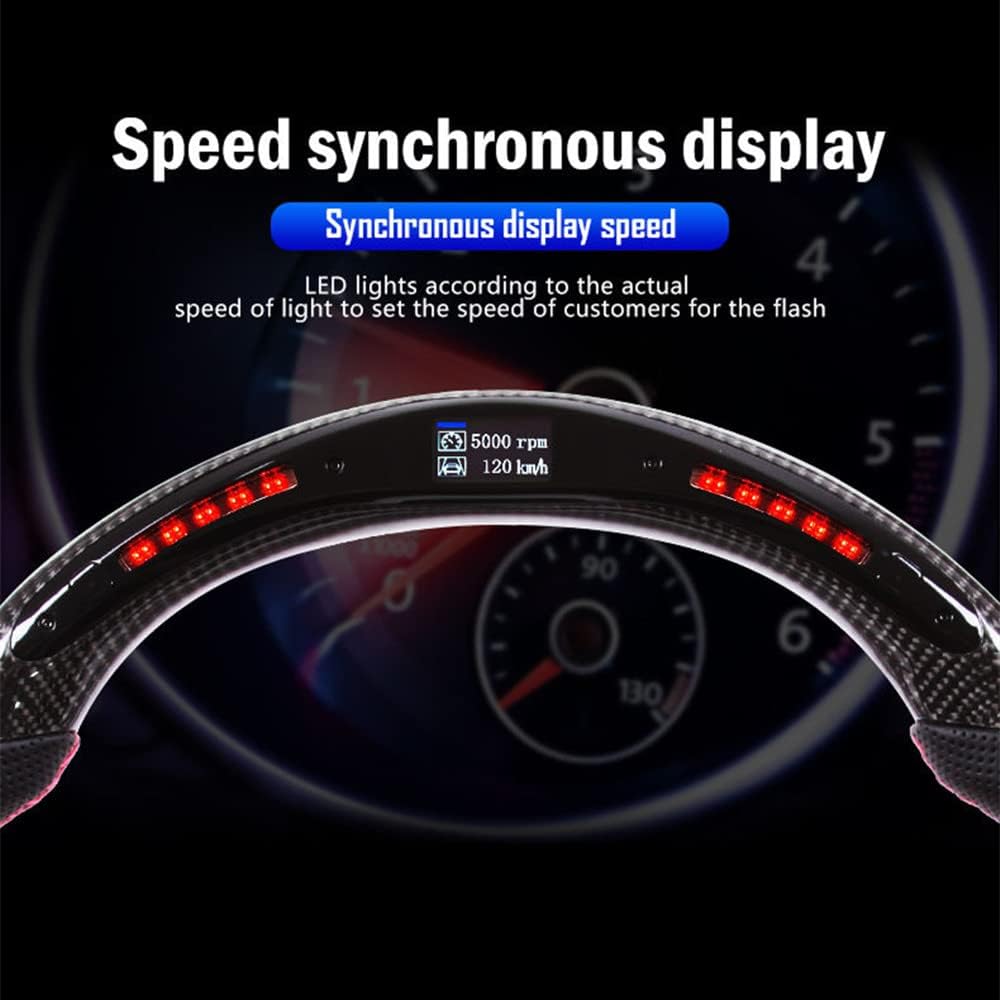 Matte Forged Carbon Fiber LED Steering Wheel T999