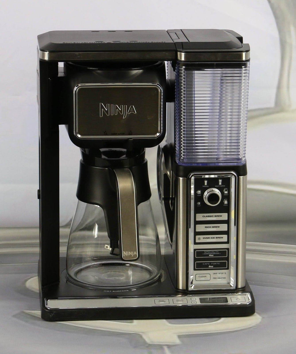 10-Cup Black Stainless Coffee Brewer with Glass Carafe K417425