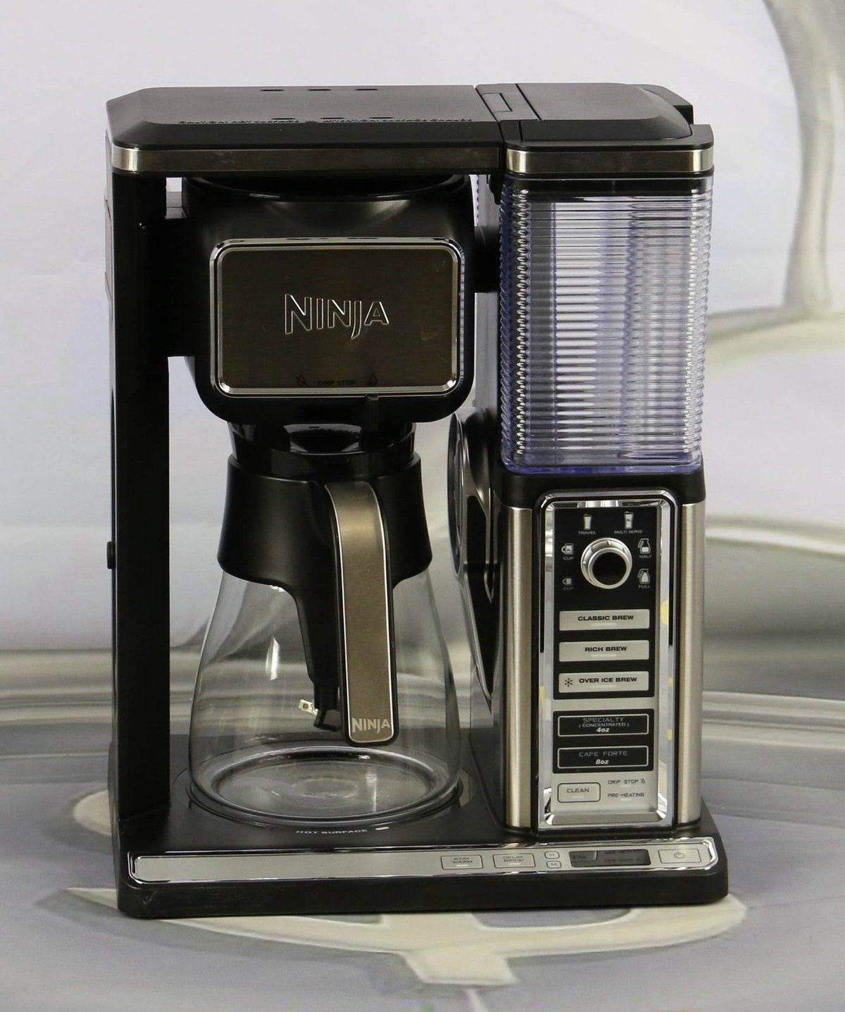 10-Cup Black Stainless Coffee Brewer with Glass Carafe K417425