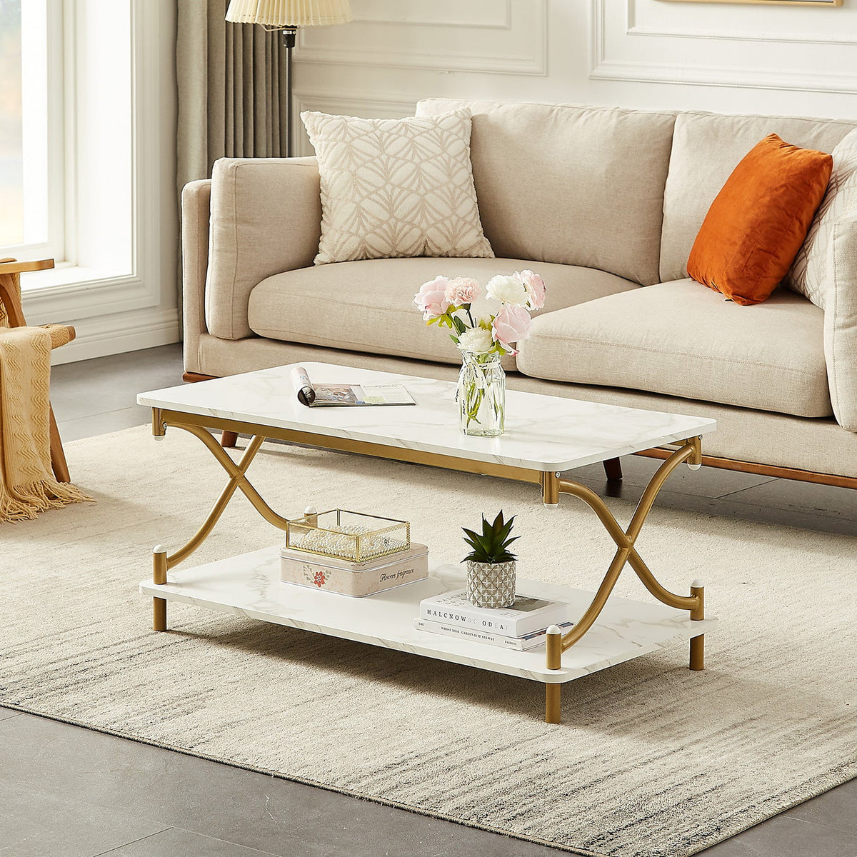 3-Piece Coffee Table Set with 2 TV Tray Table G40544