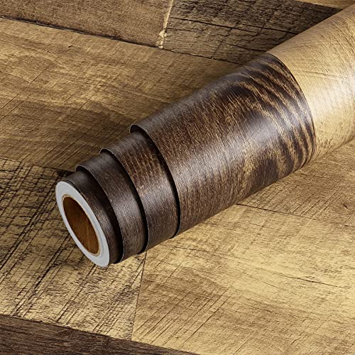 24x394 Wood Floor Contact Paper Peel and Stick Vinyl Flooring Roll F18004