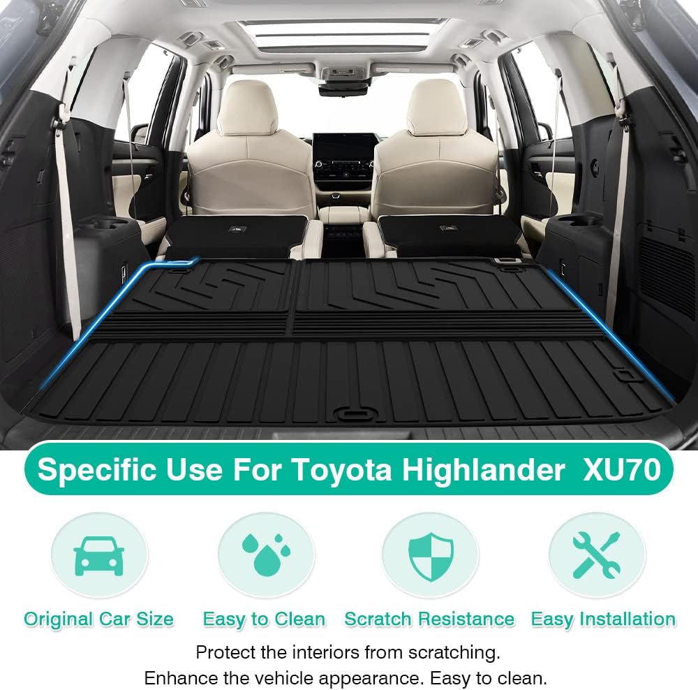 Cargo Liner Trunk Mat All Weather TPE Pack of 2 Y110