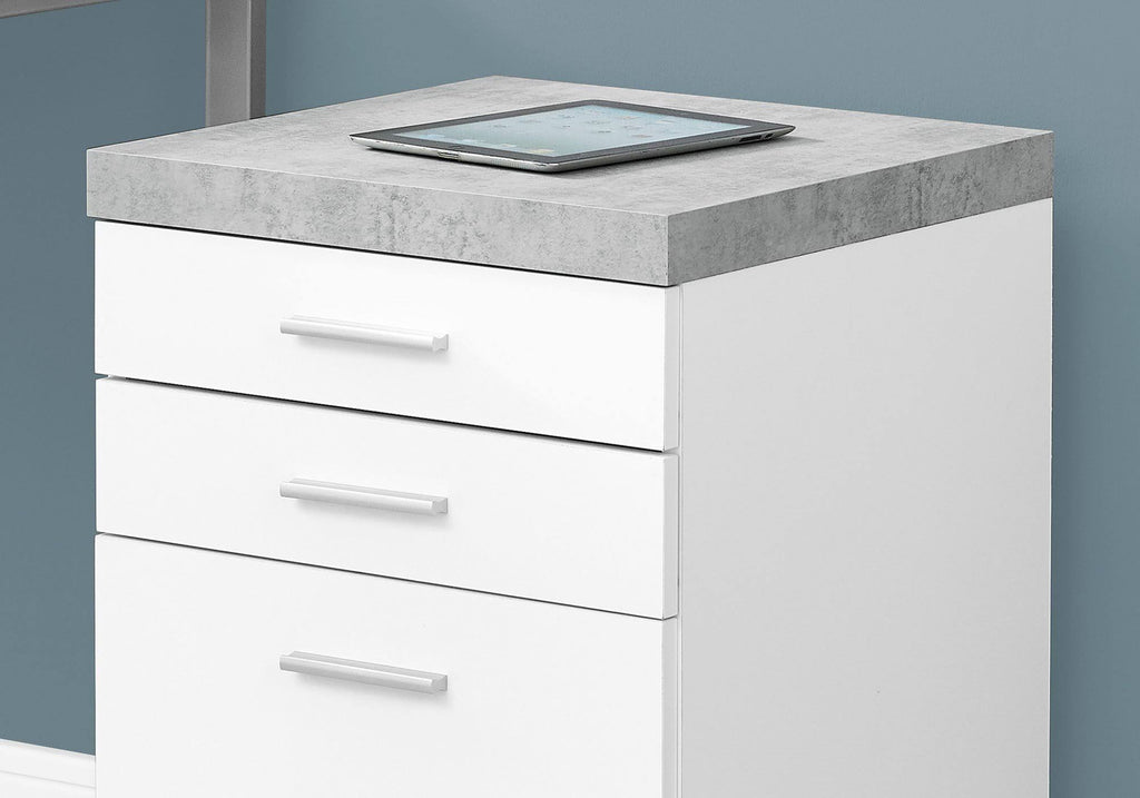 Natural Black 3 Drawers Particle Board Filing Cabinet Y17439