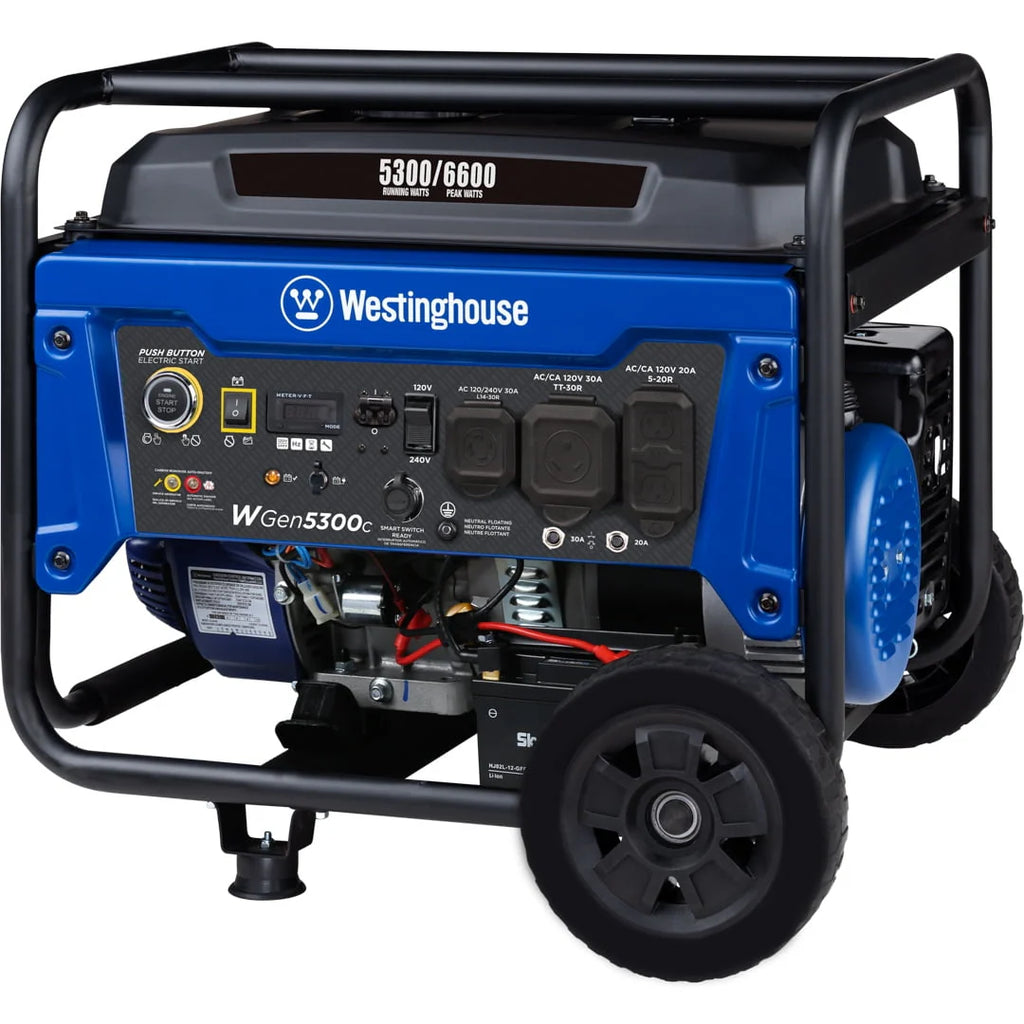 6600 Peak Watt Gas Powered Portable Generator with Remote Electric Start and CO Sensor K9921