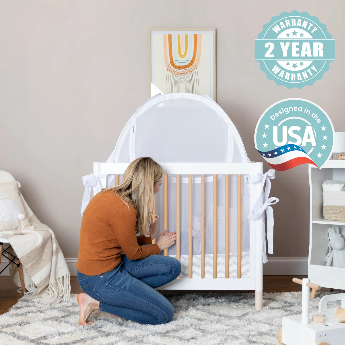 Baby Safety Pop Up Pack n Play Tent with Auto-Lock Zippers Y49056