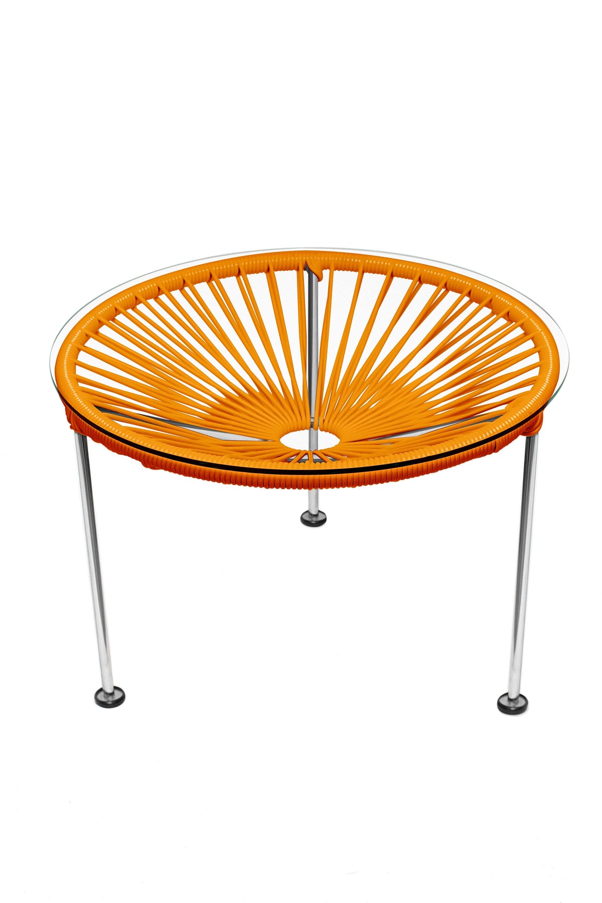 Orange Side Table with Chrome Frame L418318