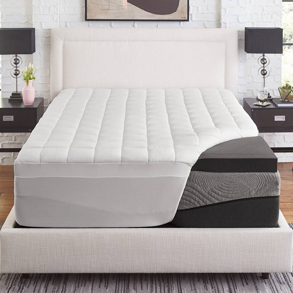 Queen 3-Inch Charcoal Memory Foam with 1.5-inch Fiber Cover W5345