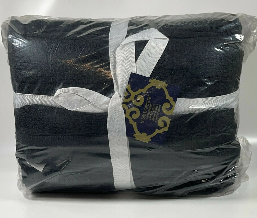 12 Pc Bath Towels Set V943866