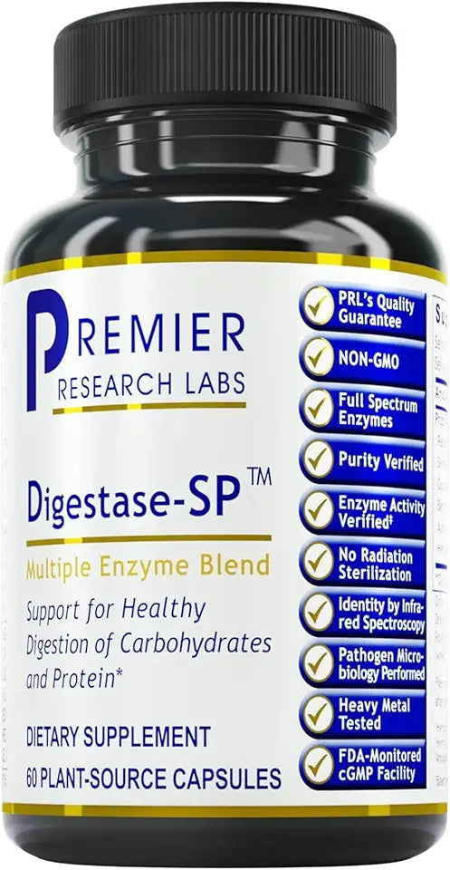 60 Plant-Source Capsules Digestive Enzymes C160844