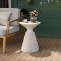 White Round Concrete Side Table Z6415