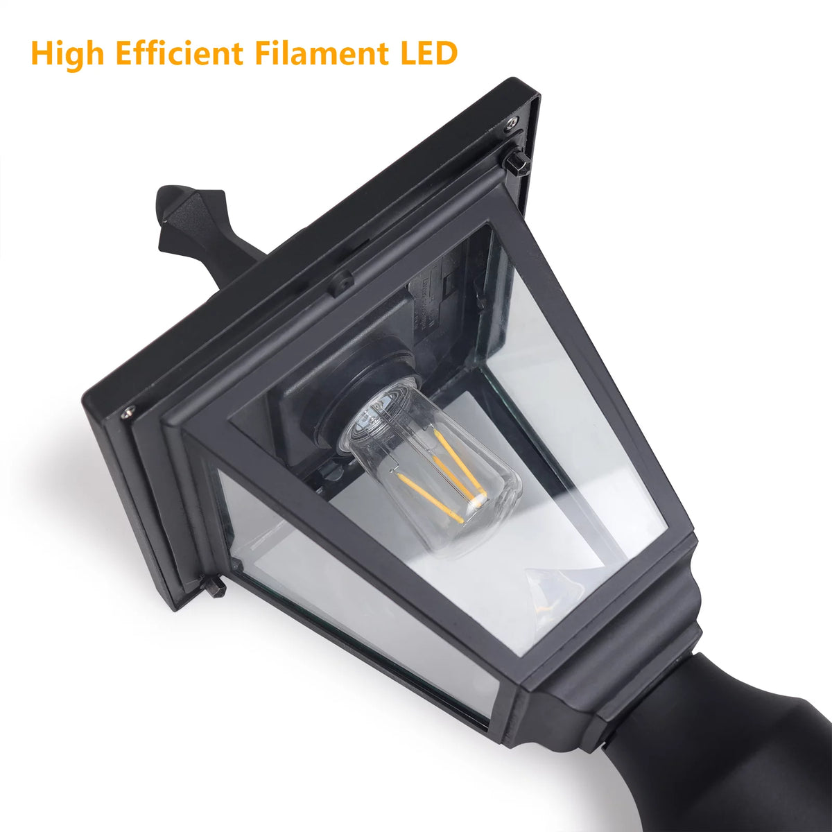 Solar Powered LED Aluminum Post Mounted Lamp F803734