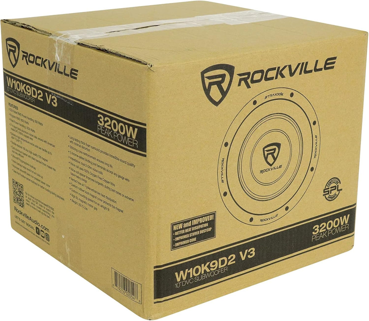 10 6400 Watt Car Subwoofers with Vented Sub Box Enclosure J366