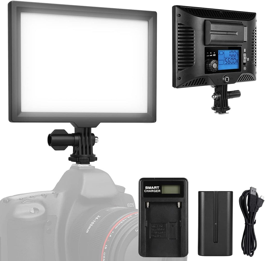 LED Video Light Panel for DSLR Cameras, 3200K-5600K, CRI95+, Pack of 2 N632