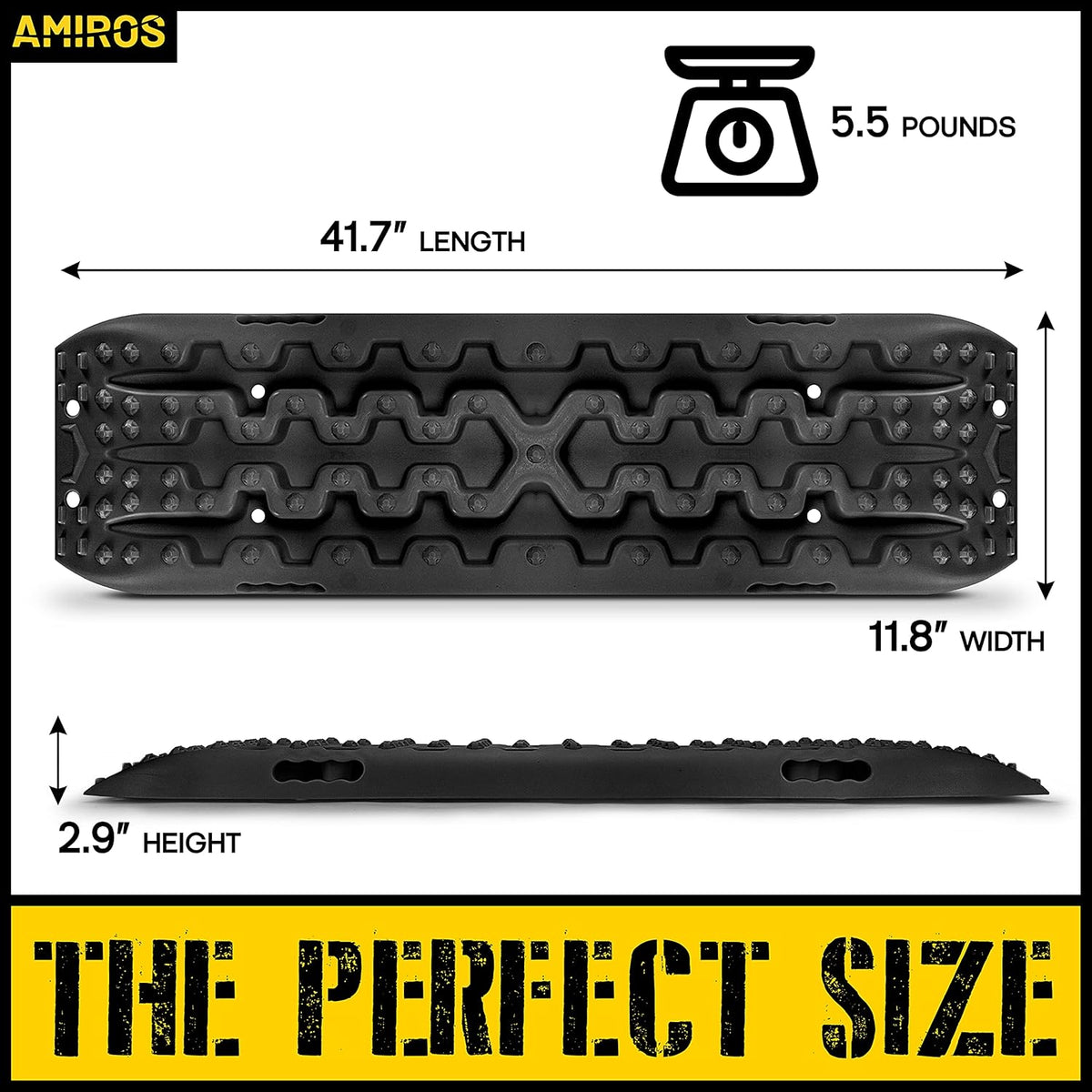 Traction Board with Folding Shovel, 10T Capacity, Set of 2 Tracks with Trowel & Travel Bag G8597
