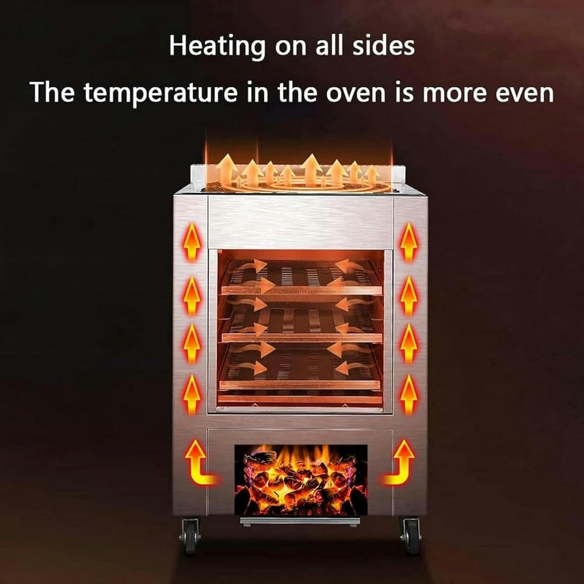 100-Liter Stainless Steel Pizza Oven N4179