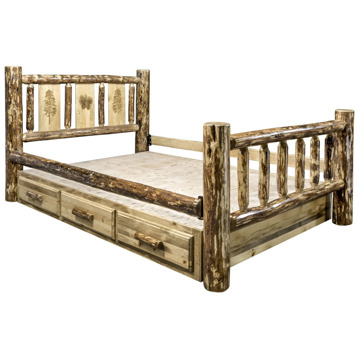 Brown Wood Twin Storage Bed Z327264