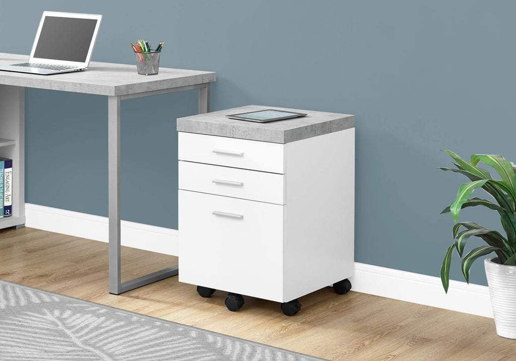 Natural Black 3 Drawers Particle Board Filing Cabinet Y17439