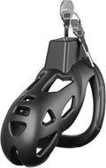 Large Chastity Cage with 5 Sizes Rings and Invisible Lock N746