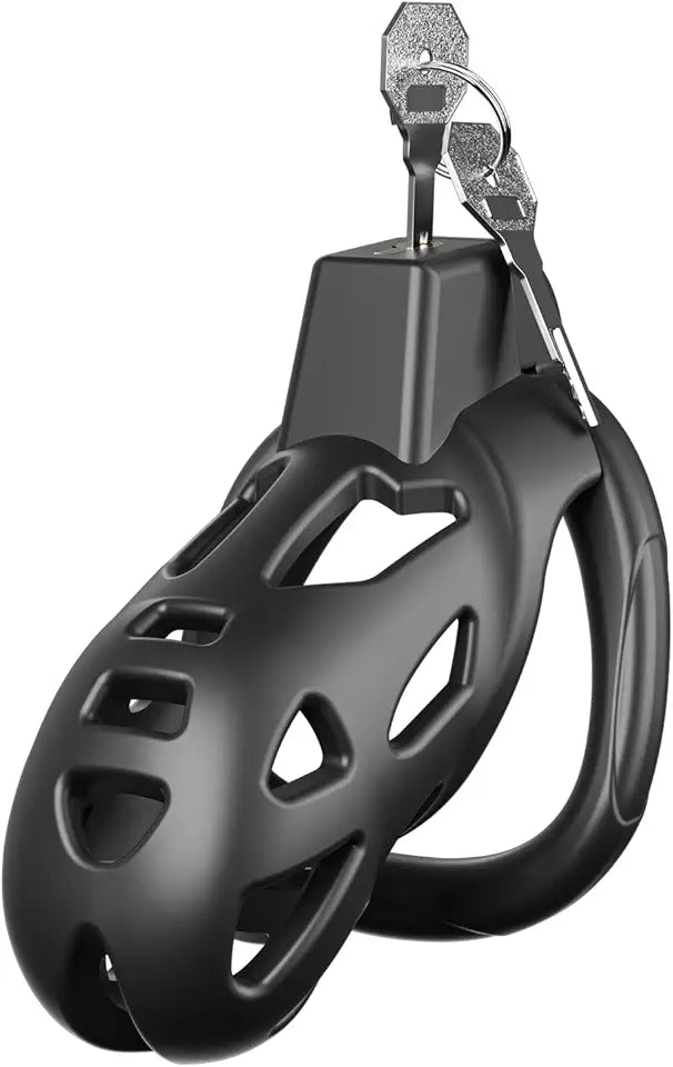 Large Chastity Cage with 5 Sizes Rings and Invisible Lock N746