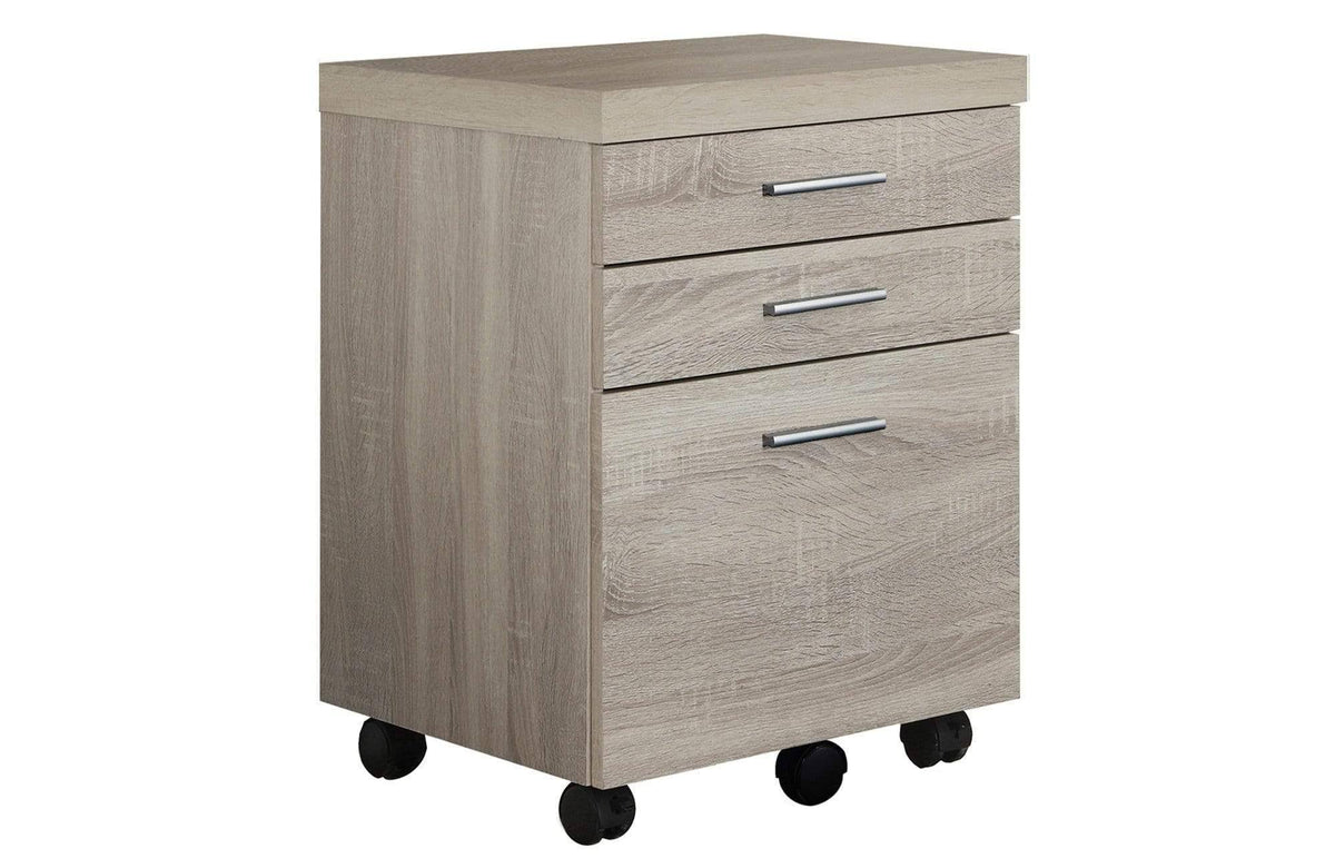 Natural Black 3 Drawers Particle Board Filing Cabinet Y17439