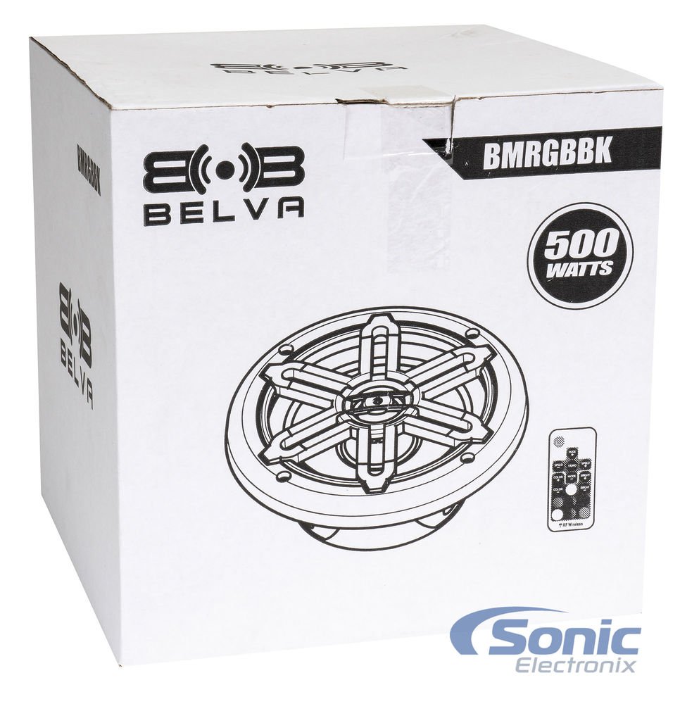 Black 500W 6.5" Marine Speakers with RGB X79246