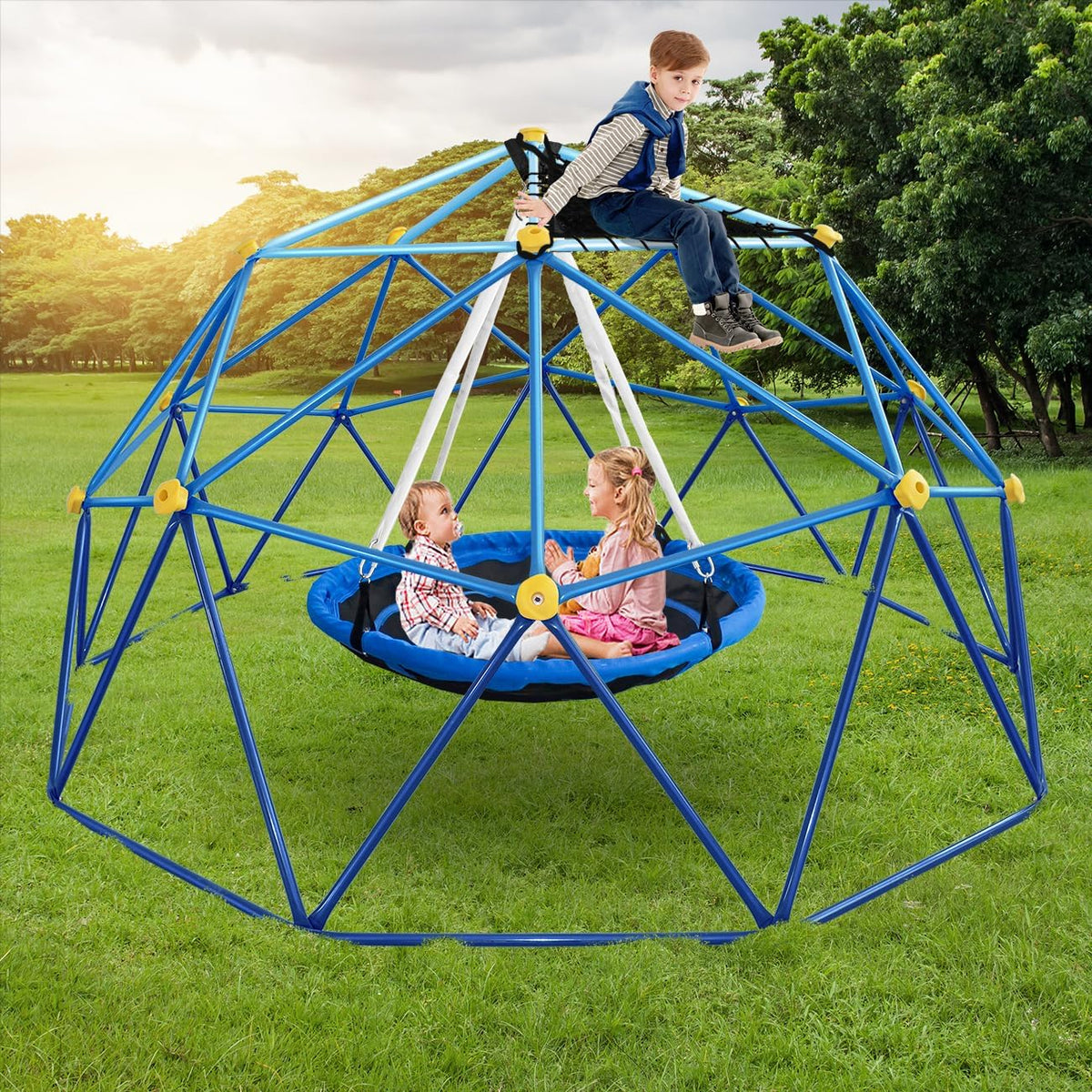 10ft Climbing Dome with Net Chair, Rust & Uv Resistant, Supporting 1000lbs B126170