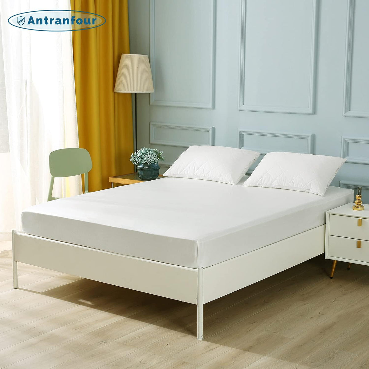 Non Woven Fabric Mattress Protector Queen Size Pack of 2 A7273