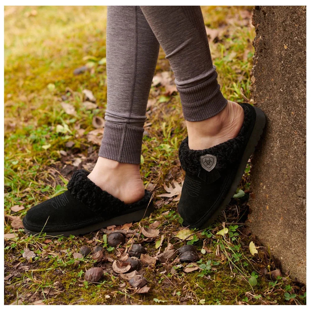 Black Square Toe Slide N58604