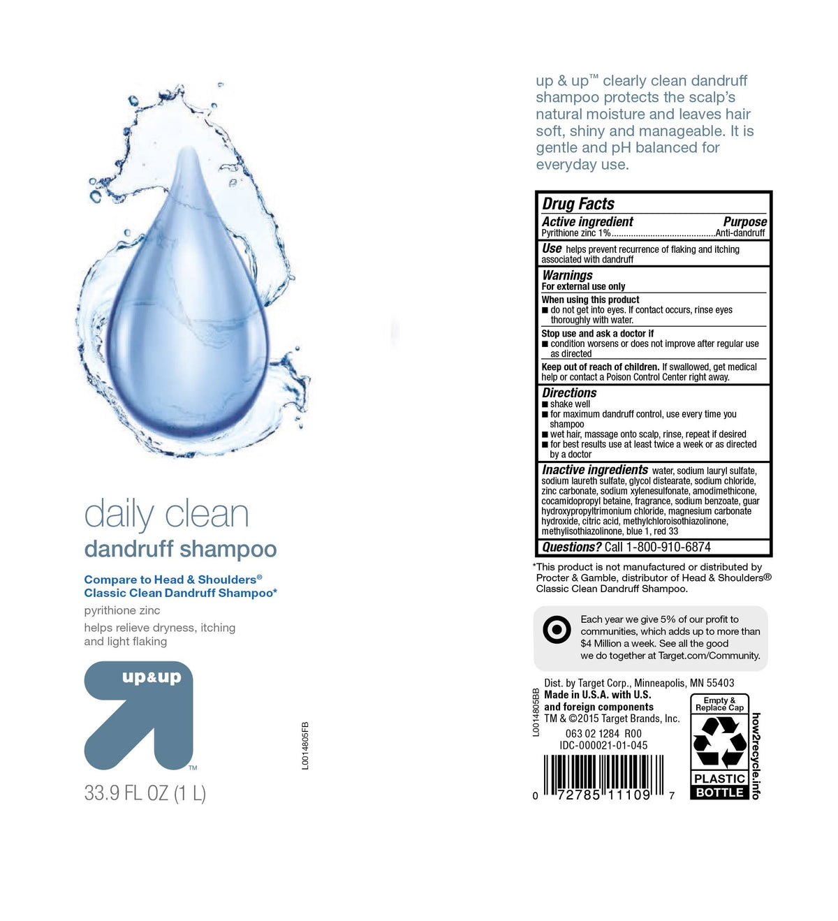 33.9 oz Dandruff Shampoo S56603