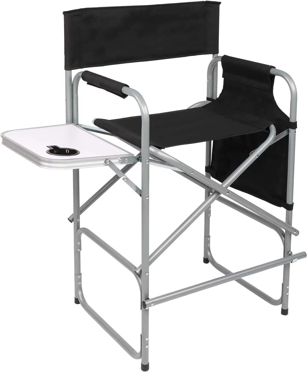 26" Tall Folding Directors Chair with Side Table T1262