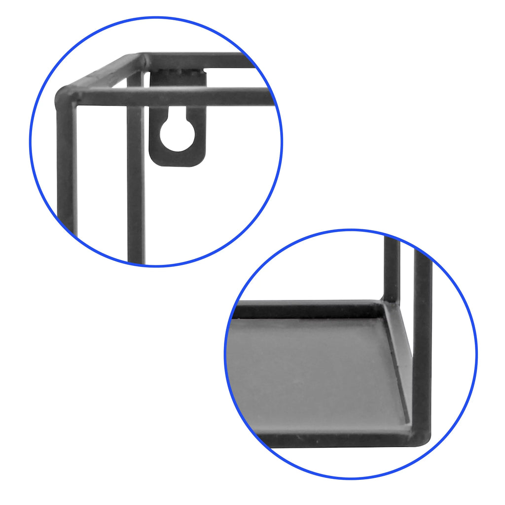 Wire Cube Shelf Set of 3 Shelves Black X54387