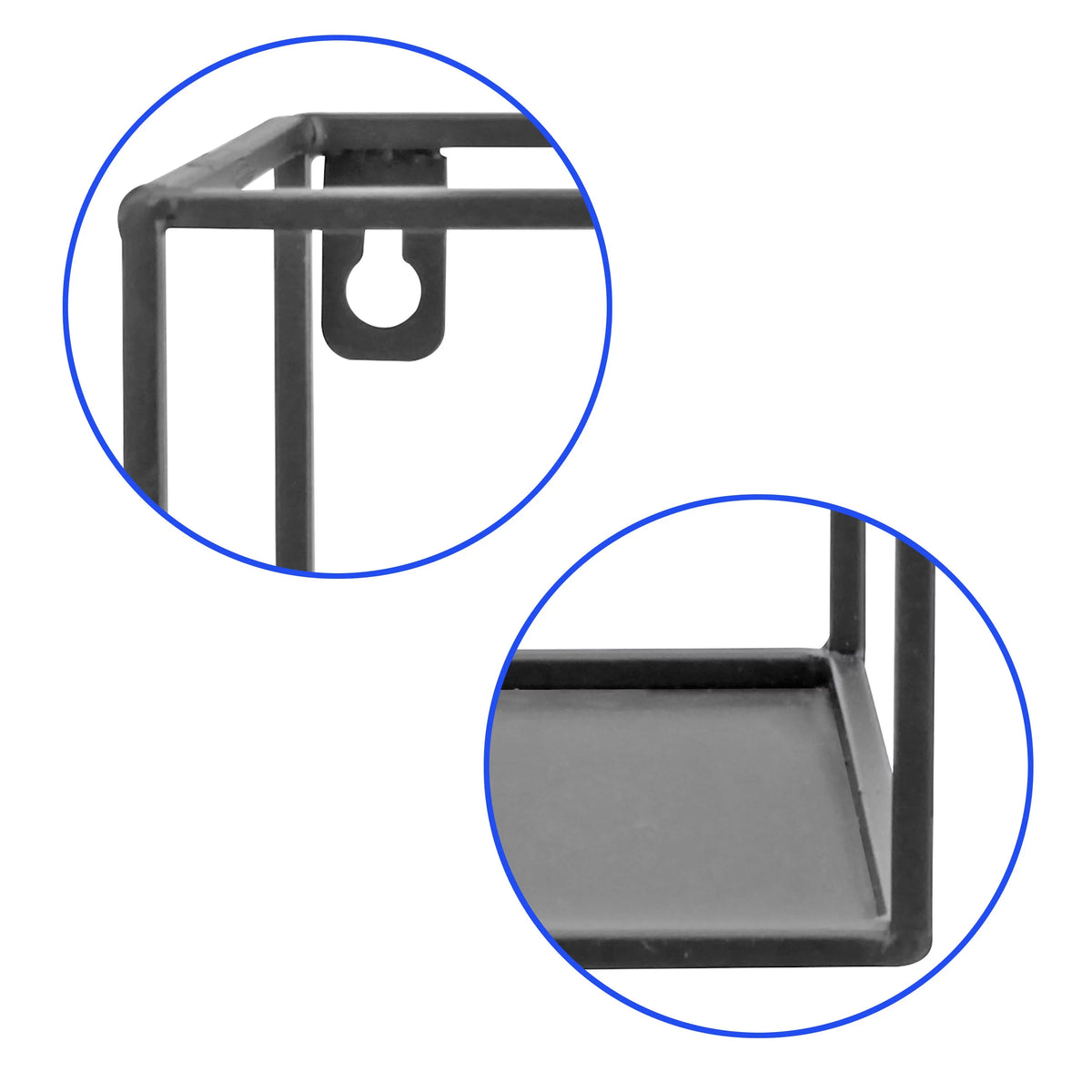Wire Cube Shelf Set of 3 Shelves Black X54387