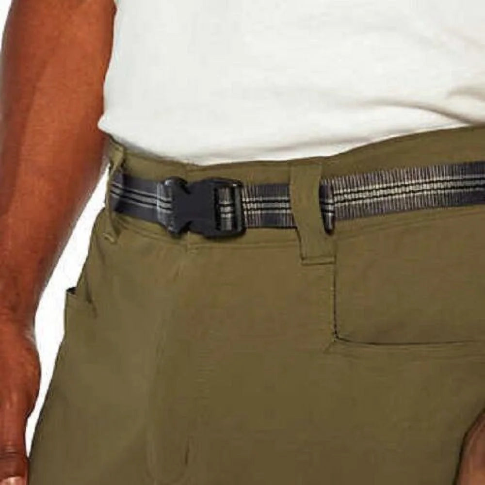 Men's Stretch Cargo Short with Adjustable Belt, Olive Night, 38 U57720