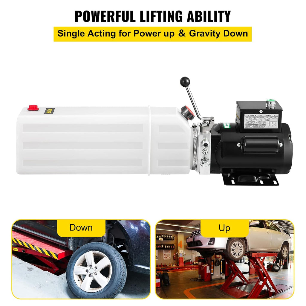 Hydraulic Power Unit 2.2KW 220V 3HP 50HZ 2750 PSI with 6L Plastic Reservoir W883491