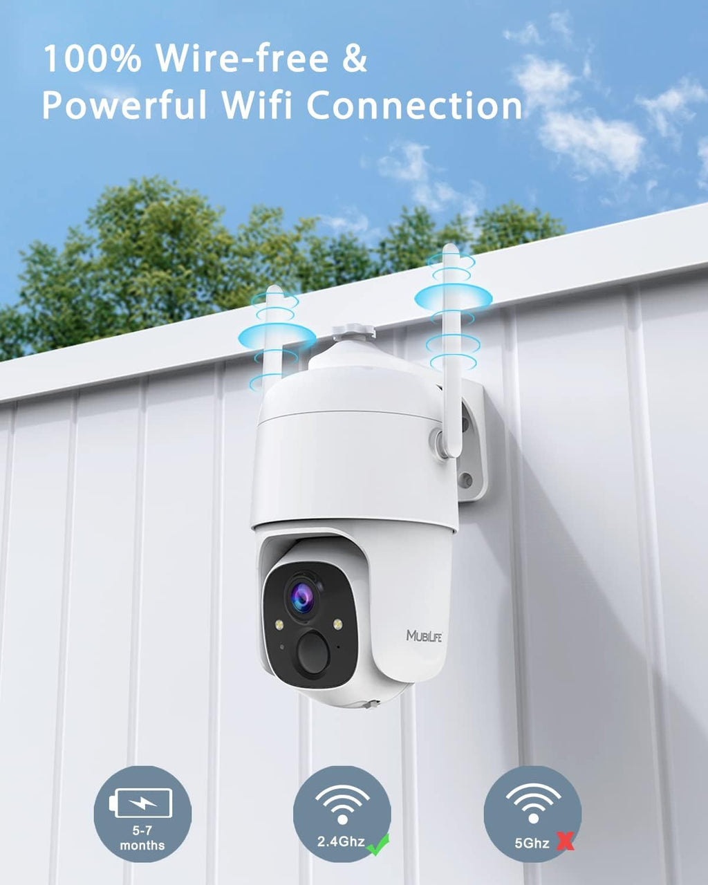 Battery Powered Wireless Outdoor Security Camera K56185